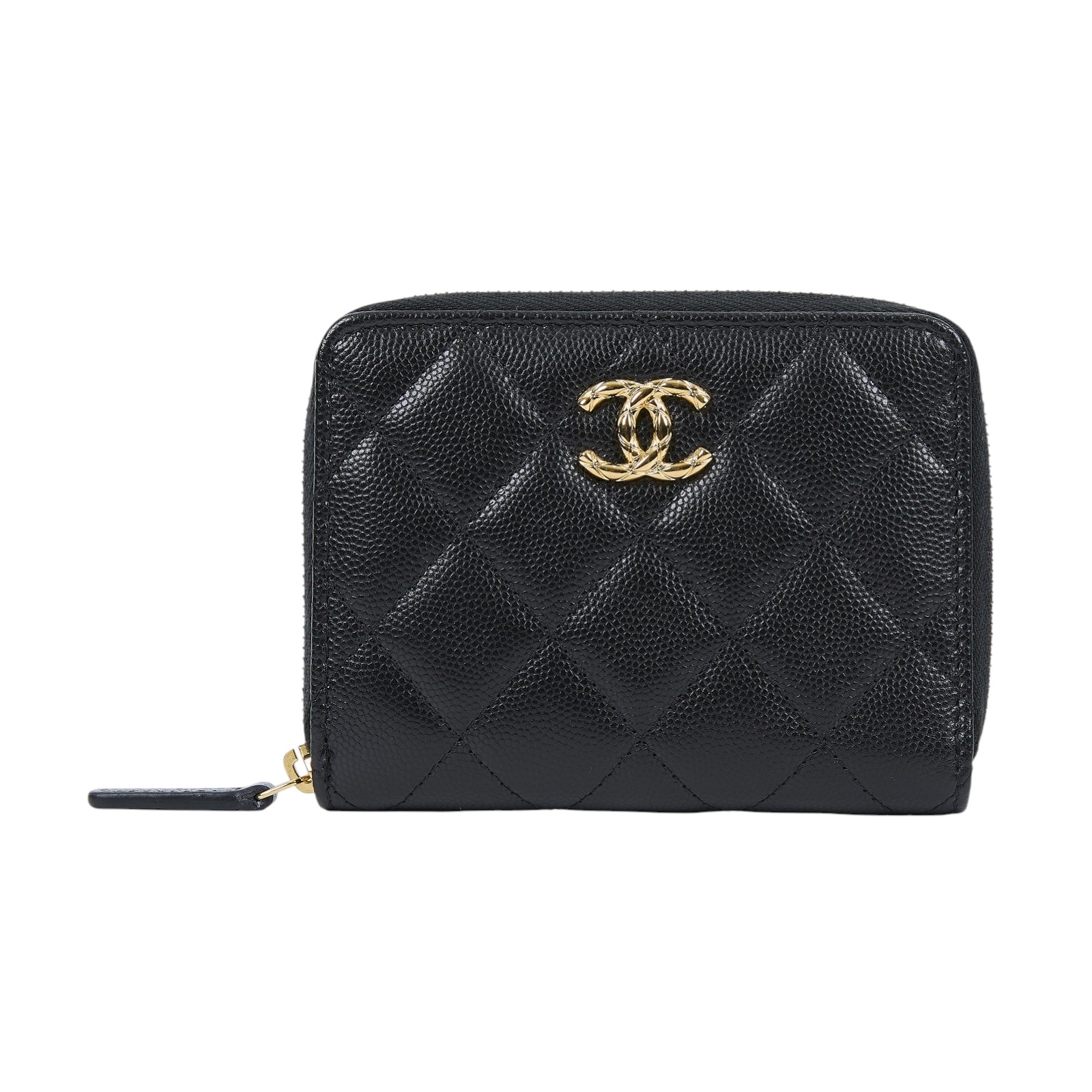 香奈兒 CHANEL CC logo 錢包 卡夾 零錢包 AP5016 B22653 晶片款 黑色拉鍊短夾 原廠盒子/防塵袋/購買證明