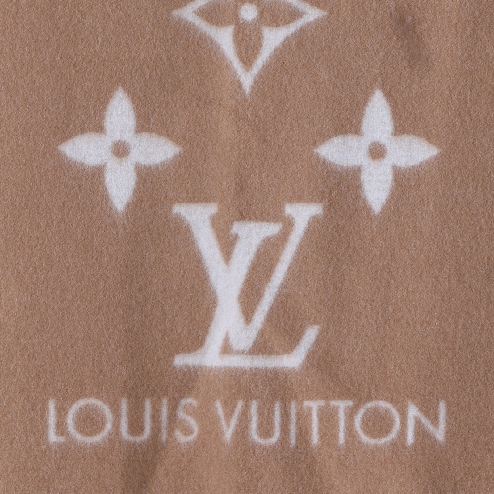 路易威登 LOUIS VUITTON REYKJAVIK 圍巾 M78123 咖啡色雙面原花圍巾 無附屬品