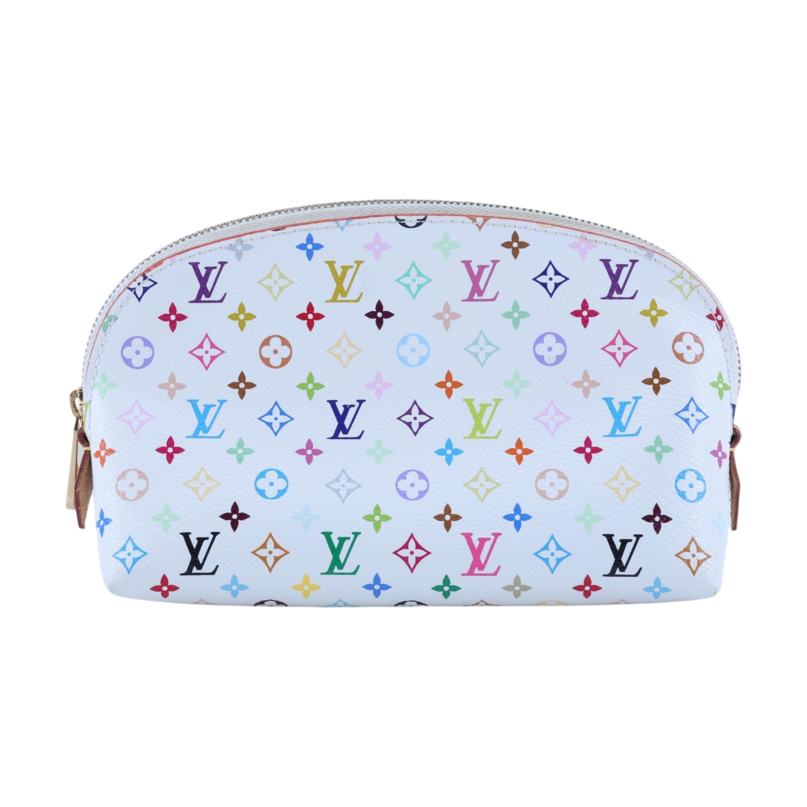 路易威登 LOUIS VUITTON 村上隆 Monogram Multicolor Pochette 化妝包 手拿包 M47354 白彩村上隆化妝包 防塵袋