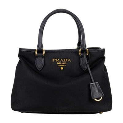 普拉達 PRADA Pocono Tessuto Nylon 手提包 肩背包 斜背包 1BA173_ZMY 黑尼龍2WAY 防塵袋/背帶