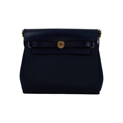 愛馬仕 Hermes Herbag Zip 20 金色五金 靛藍色 H086430CCAH /K TS 009 AU  原廠盒子/防塵袋/國外購買證明