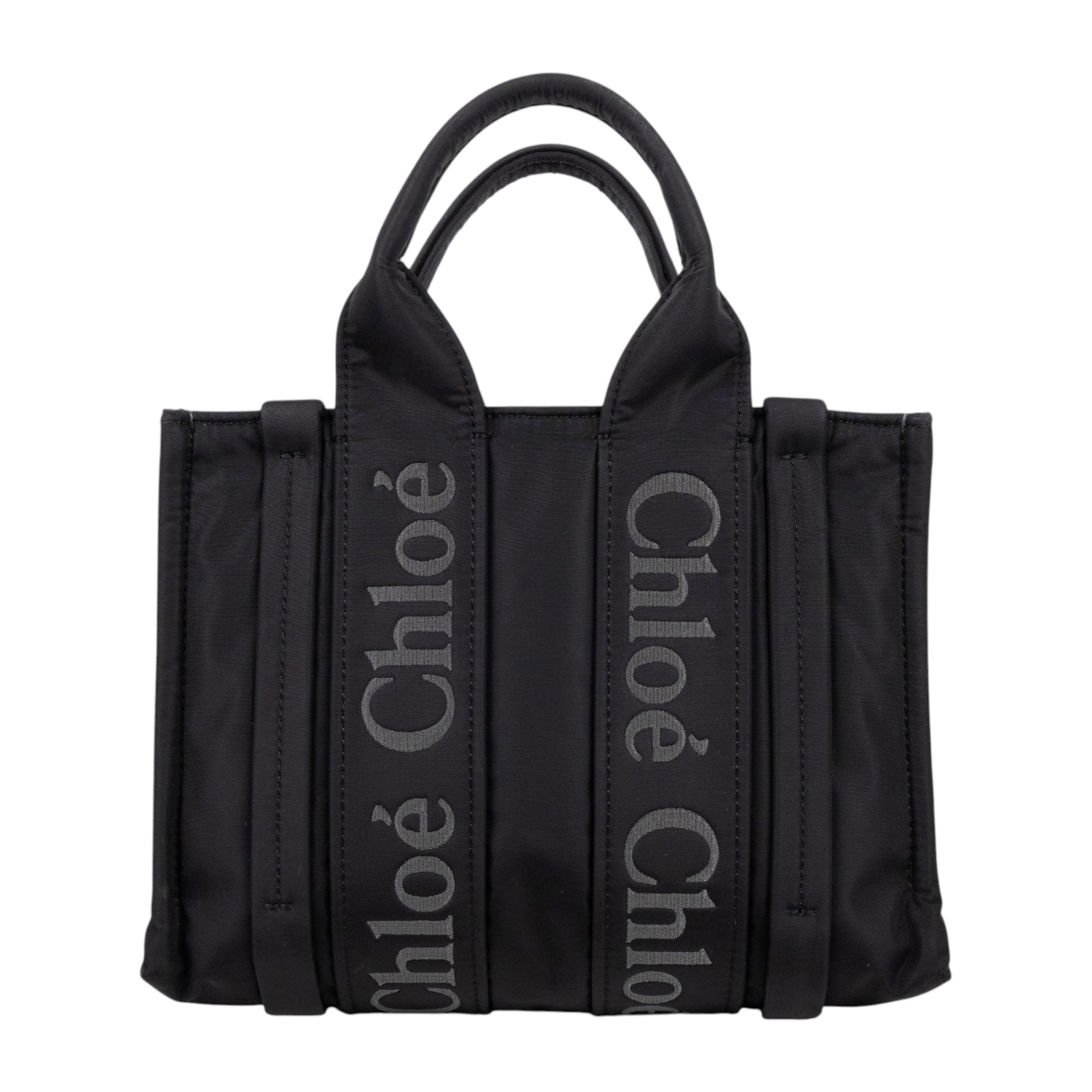 蔻依 CHLOE Woody Small 手提包 CHC23WS397L41001 黑尼龍WOODY SMALL背帶款 保證卡/背帶