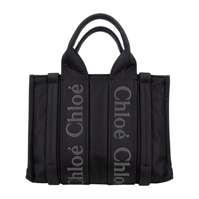 蔻依 CHLOE Woody Small 手提包 CHC23WS397L41001 黑尼龍WOODY SMALL背帶款 保證卡/背帶