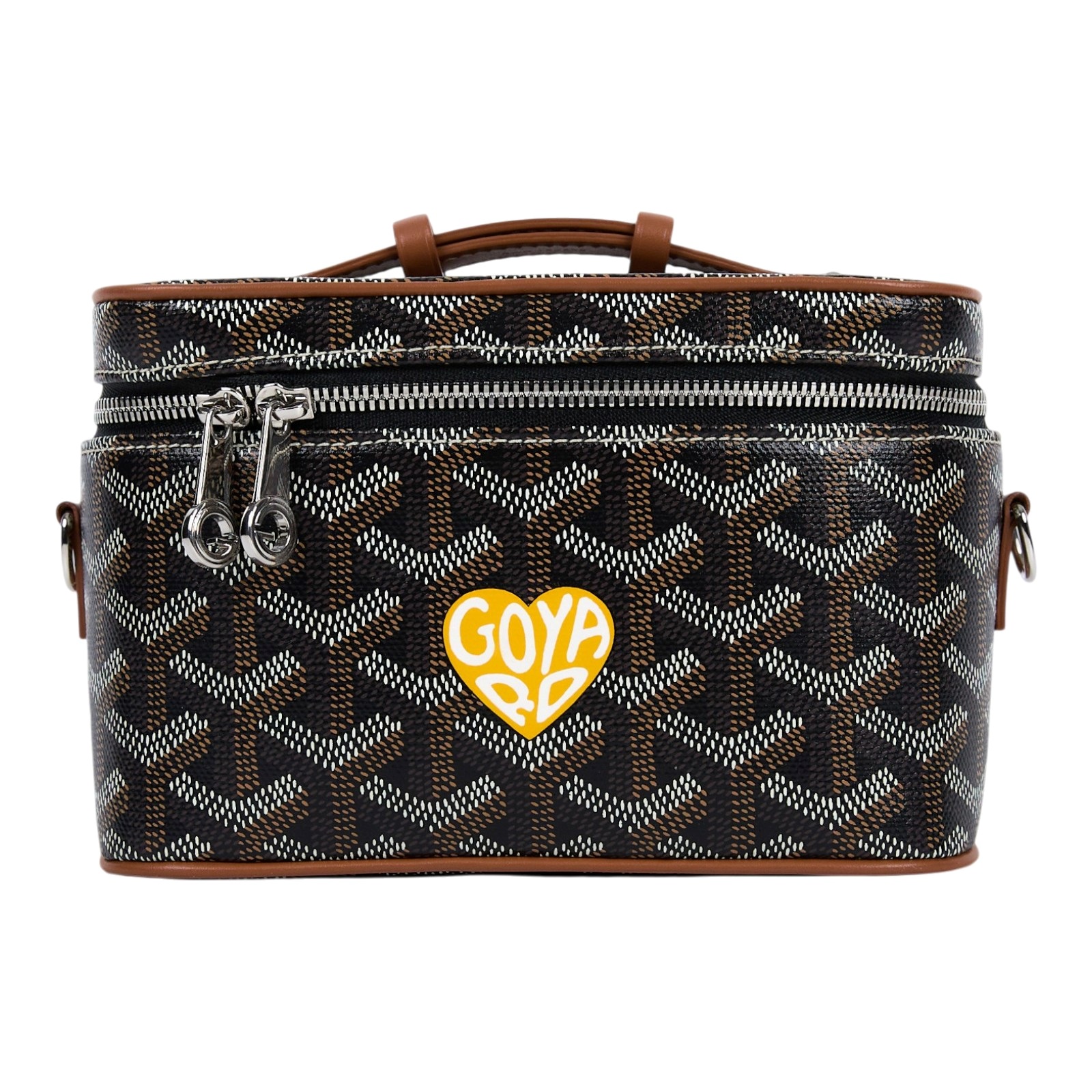 高雅德 GOYARD Muse Mini Vanity 化妝箱 MUSEVAMINTY 金棕黑愛心MUSE MINI 防塵袋/背帶