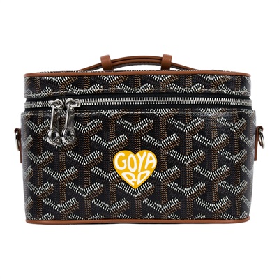 高雅德 GOYARD Muse Mini Vanity 化妝箱 MUSEVAMINTY 金棕黑愛心MUSE MINI 防塵袋/背帶