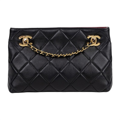 香奈兒 CHANEL 2026 春夏 小型 購物包 肩背包 斜背包 AS6248 B24030 晶片款 黑金雙C扣購物包 小號   防塵袋/原廠盒子