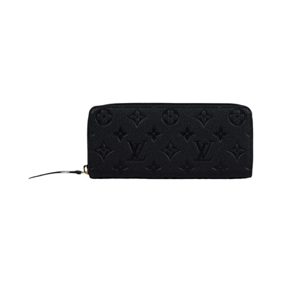路易威登 LOUIS VUITTON Clémence 錢包 拉鍊 長夾 Empreinte 壓花牛皮 黑色 M60171 晶片款  原廠盒子/防塵袋
