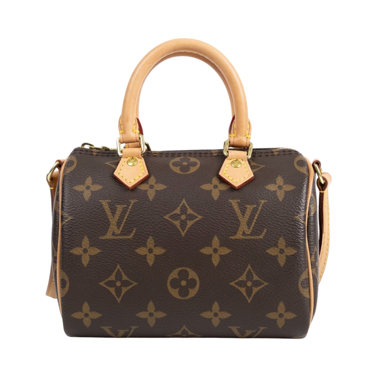 路易威登 LOUIS VUITTON Nano Speedy 經典帆布 手提 斜背 波士頓包 M61252  原廠盒子/防塵袋/購買證明