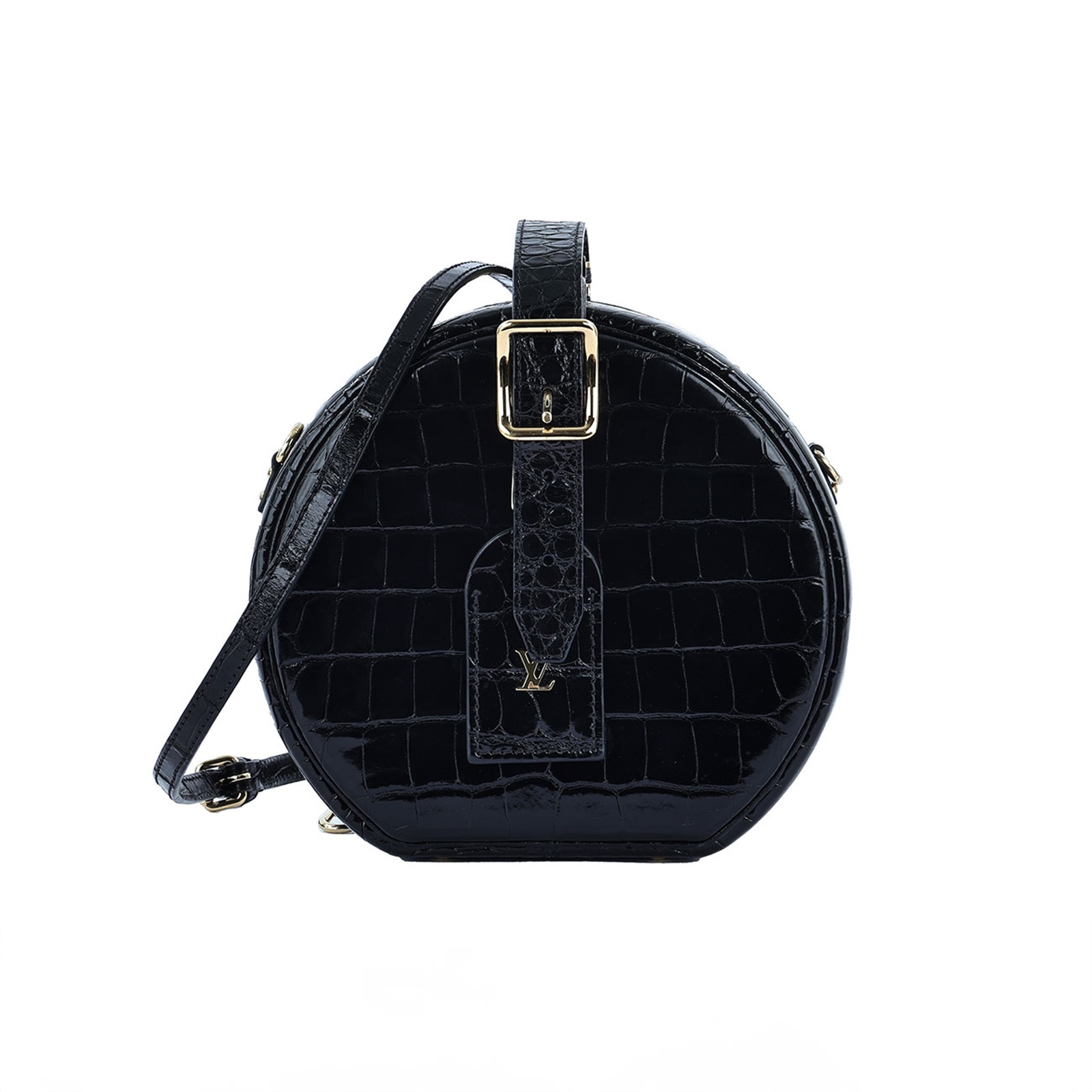 路易威登 LOUIS VUITTON Petite Boite Chapeau 手袋 手提 圓餅包 黑色 N93597  防塵袋/瀕臨絕種野生動植物國際貿易公約