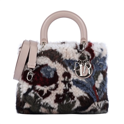 Lady Dior 水貂毛 中型 肩背 手提包