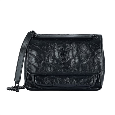 Niki 復古小牛皮 Baby 斜背 翻蓋包