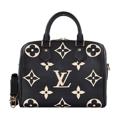 路易威登 LOUIS VUITTON Speedy Bandoulière  25 雙色 手提 斜背 波士頓包 M58947  防塵袋/鎖組