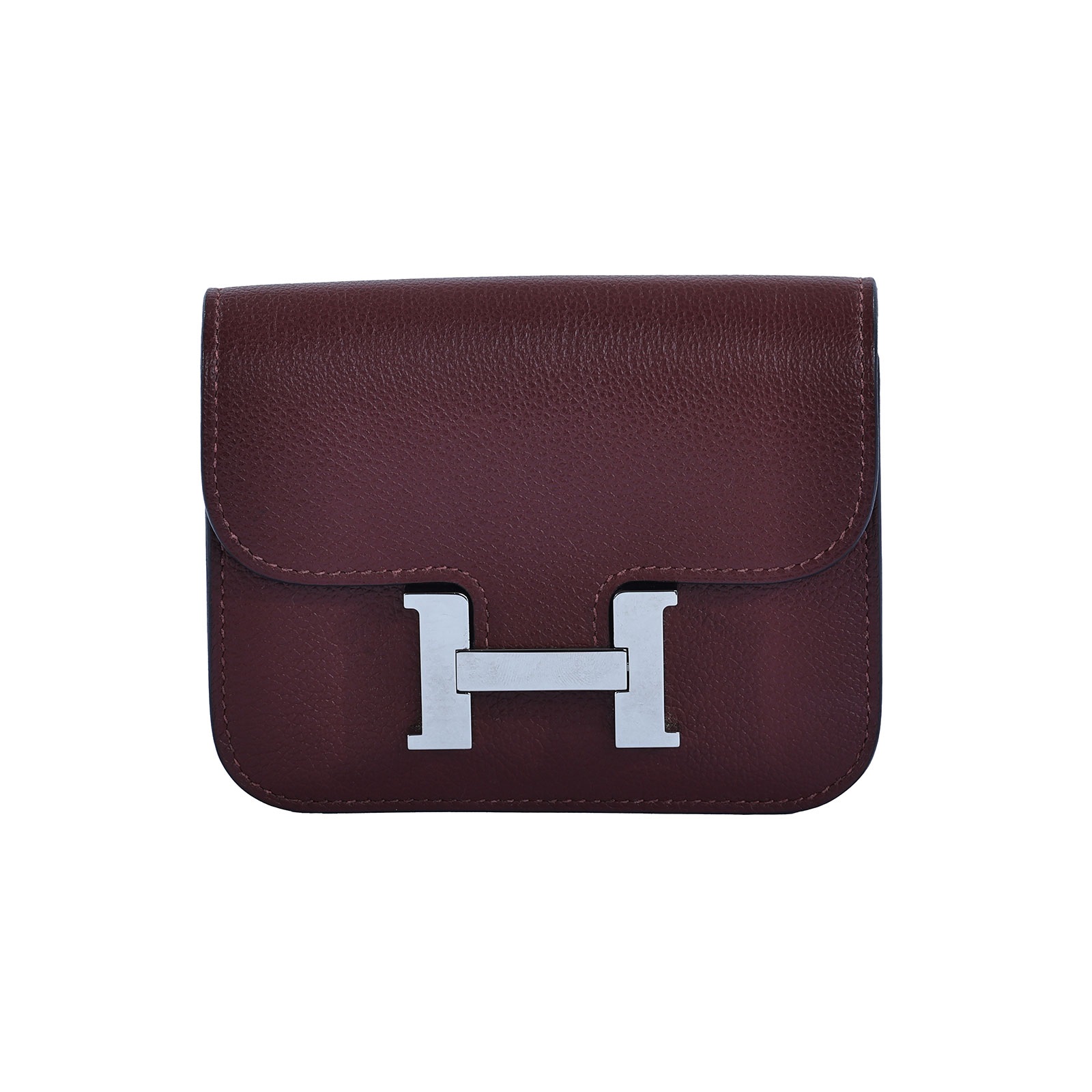 愛馬仕 Hermès Constance Bag Epsom 康康包 短夾 Slim  CNSLIM B刻 紅CONSTANCE SLIM 原廠盒子/防塵袋