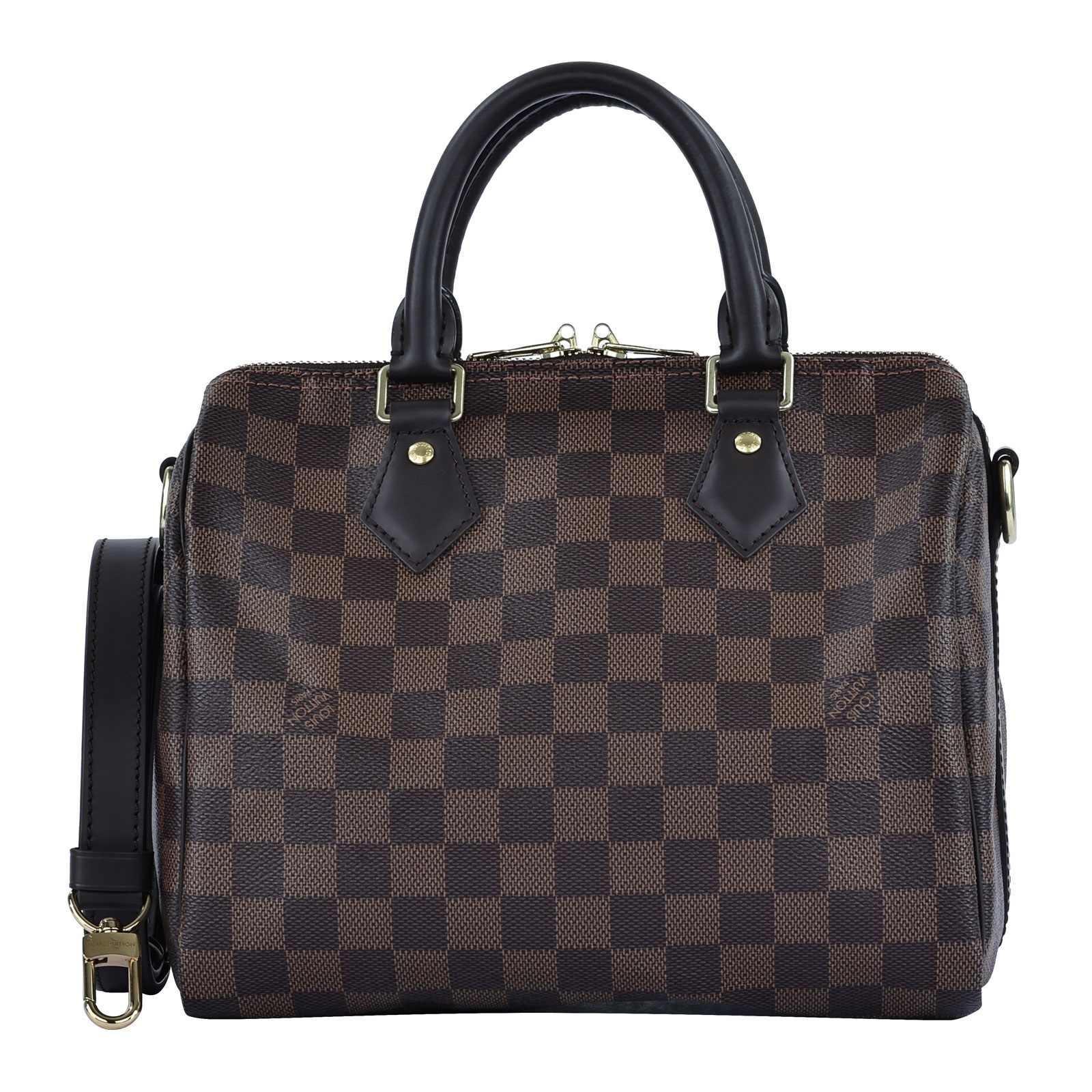 路易威登 LOUIS VUITTON Speedy Bandoulière  25 棕棋盤 手提 斜背 波士頓包 N41368 晶片款  鎖組