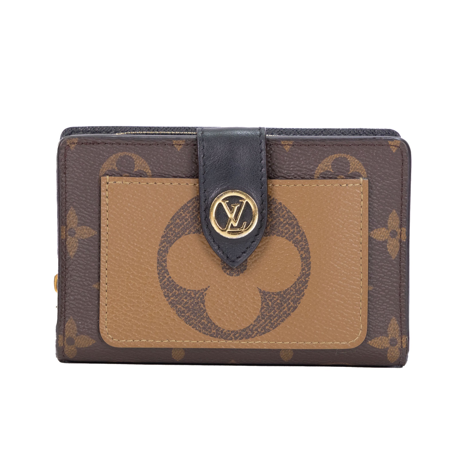 路易威登 LOUIS VUITTON Juliette 錢包 短夾 M69432 晶片款 雙色原花中夾 原廠盒子