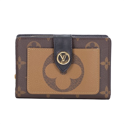 路易威登 LOUIS VUITTON Juliette 錢包 短夾 M69432 晶片款 雙色原花中夾 原廠盒子