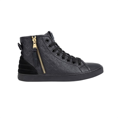 路易威登 LOUIS VUITTON Punchy 高筒球鞋  黑原花高筒鞋 原廠盒子/防塵袋/鞋帶