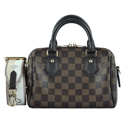 路易威登 LOUIS VUITTON Speedy Bandoulière 20 棕棋盤 手提 斜背 波士頓包 N40489 晶片款  原廠盒子/防塵袋/購買證明/鎖組