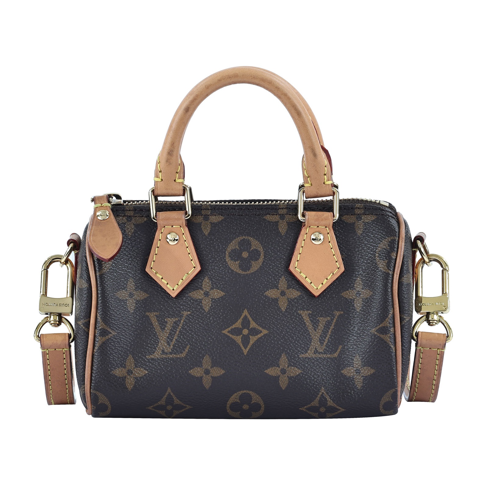 路易威登 LOUIS VUITTON Nano Speedy 原花 手提 肩背包 M81085 原花NANO SPEEDY 原廠盒子/防塵袋/購買證明