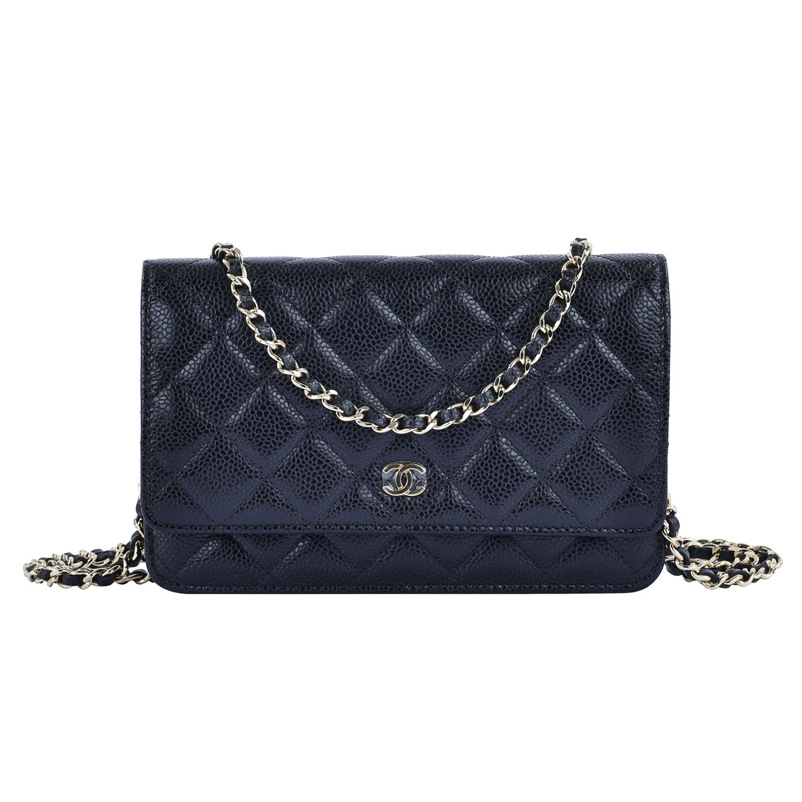 骨皮♡CHANEL ナイロン ストラップ トップハンドル ミニ フラップ バッグ、ラムスキン、ブラック