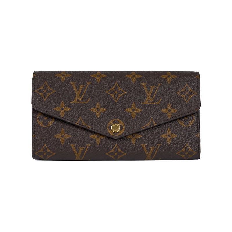 路易威登 LOUIS VUITTON Sarah 錢包 口蓋長夾 棕色 M60531 晶片款 原花SARAH掀蓋長夾 原廠盒子/防塵袋