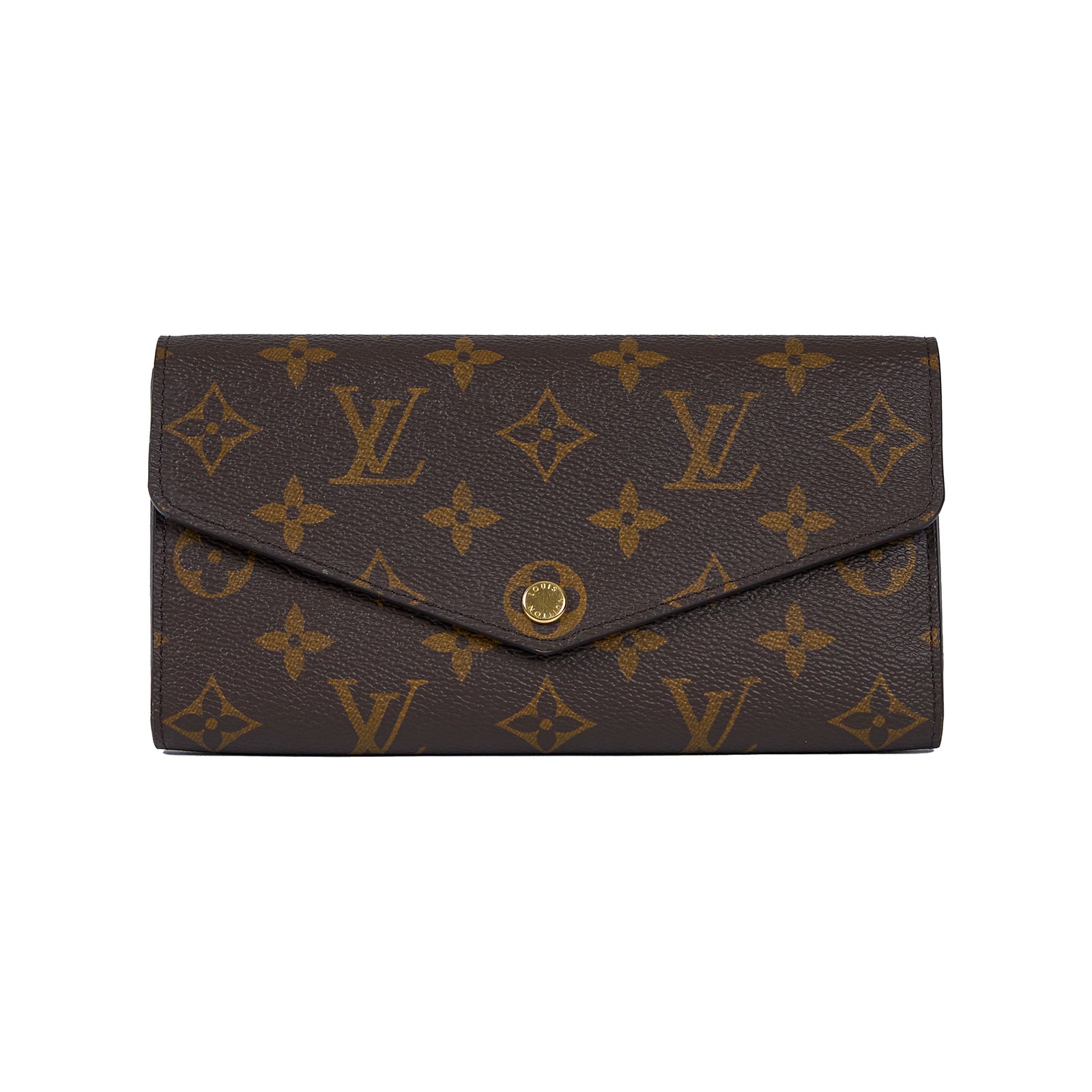 路易威登 LOUIS VUITTON Sarah 錢包 口蓋長夾 棕色 M60531 晶片款 原花SARAH掀蓋長夾 原廠盒子/防塵袋