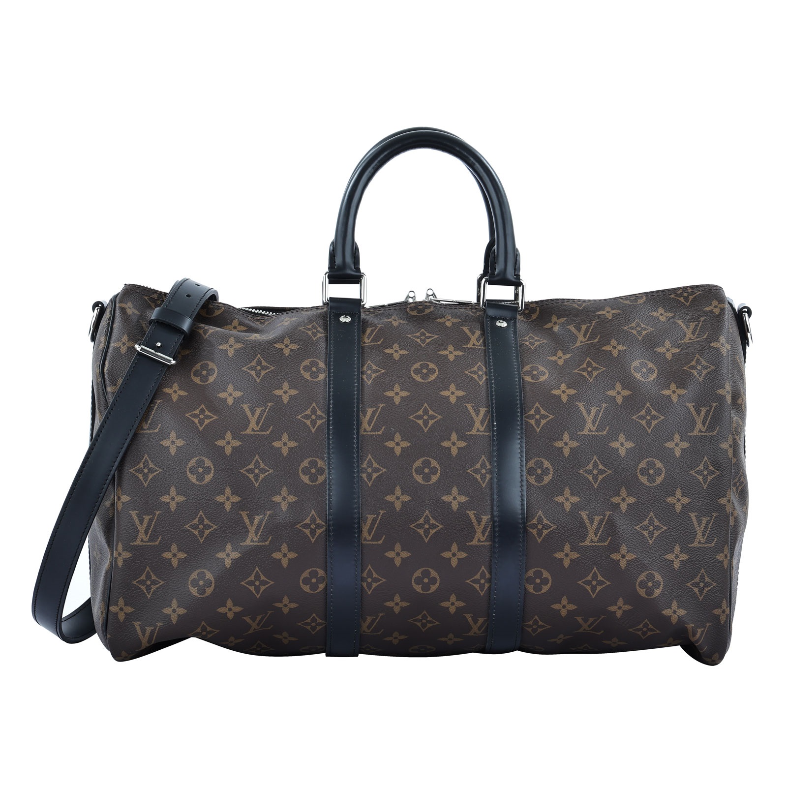 路易威登 LOUIS VUITTON Keepall Bandoulière 45 Macassar帆布 波士頓包  旅行袋 M56711 晶片款  原廠盒子/防塵袋/購買證明