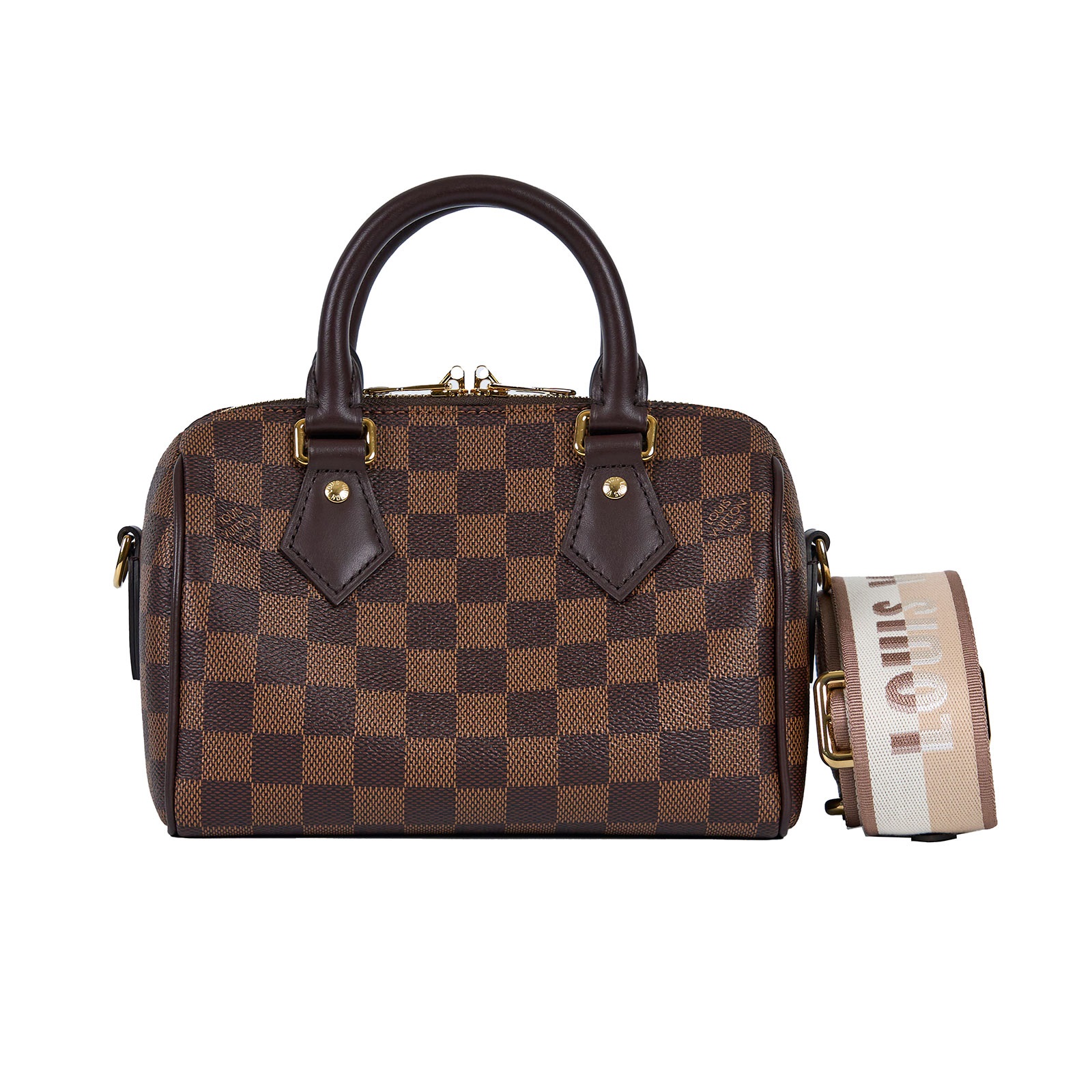 路易威登 LOUIS VUITTON Speedy Bandoulière 20 棕棋盤 手提 斜背 波士頓包 N40489 晶片款  原廠盒子/防塵袋/背帶/鎖組/購買證明 大全配