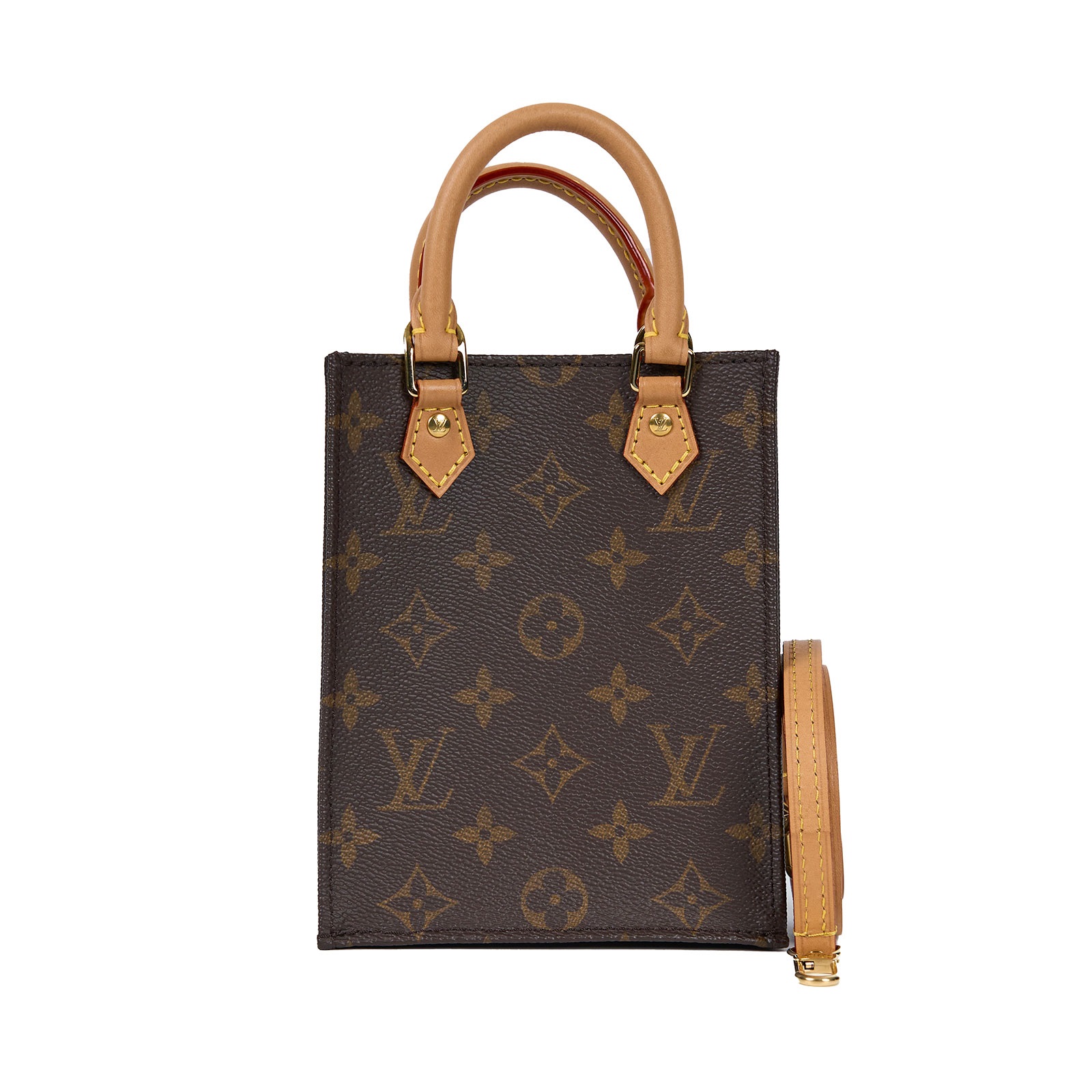 路易威登 LOUIS VUITTON Petit Sac Plat 經典帆布 斜背包 M69442 晶片款  原廠盒子/背帶