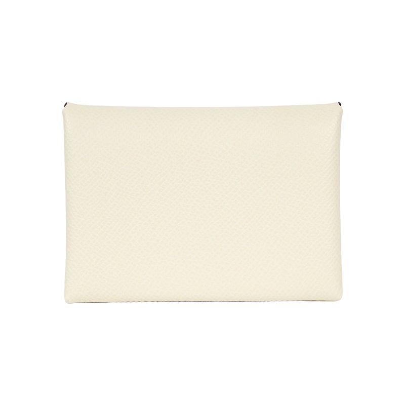愛馬仕 Hermès Calvi Duo 卡包 CALD B刻 奶油白CALVI DUO 原廠盒子