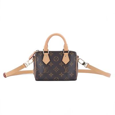 路易威登 LOUIS VUITTON Nano Speedy 原花 手提 肩背包 M81085 　原花NANO SPEEDY 防塵袋/購買證明影本