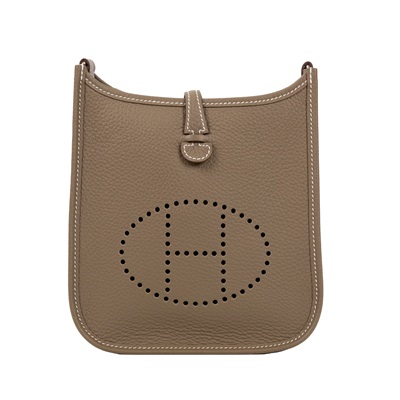 愛馬仕 Hermès Evelyne Bag Mini 伊芙琳包 Evelyne 16 EV16 B刻 B刻 大象灰EVELYNE MINI 銀釦 原廠盒子