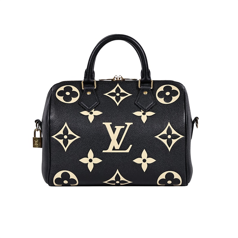 路易威登 LOUIS VUITTON Speedy Bandoulière  25 雙色 手提 斜背 波士頓包 M58947 晶片款  原廠盒子/鎖/無鑰匙/無背帶/有放置氣味