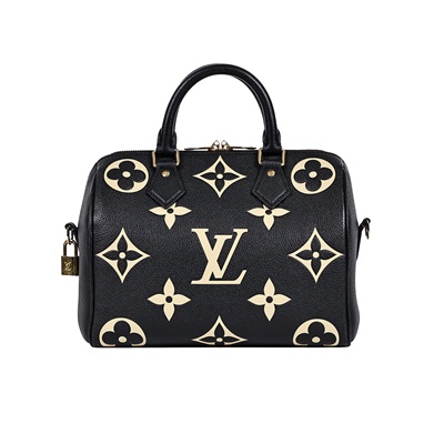 路易威登 LOUIS VUITTON Speedy Bandoulière  25 雙色 手提 斜背 波士頓包 M58947 晶片款  原廠盒子/鎖/無鑰匙/無背帶/有放置氣味