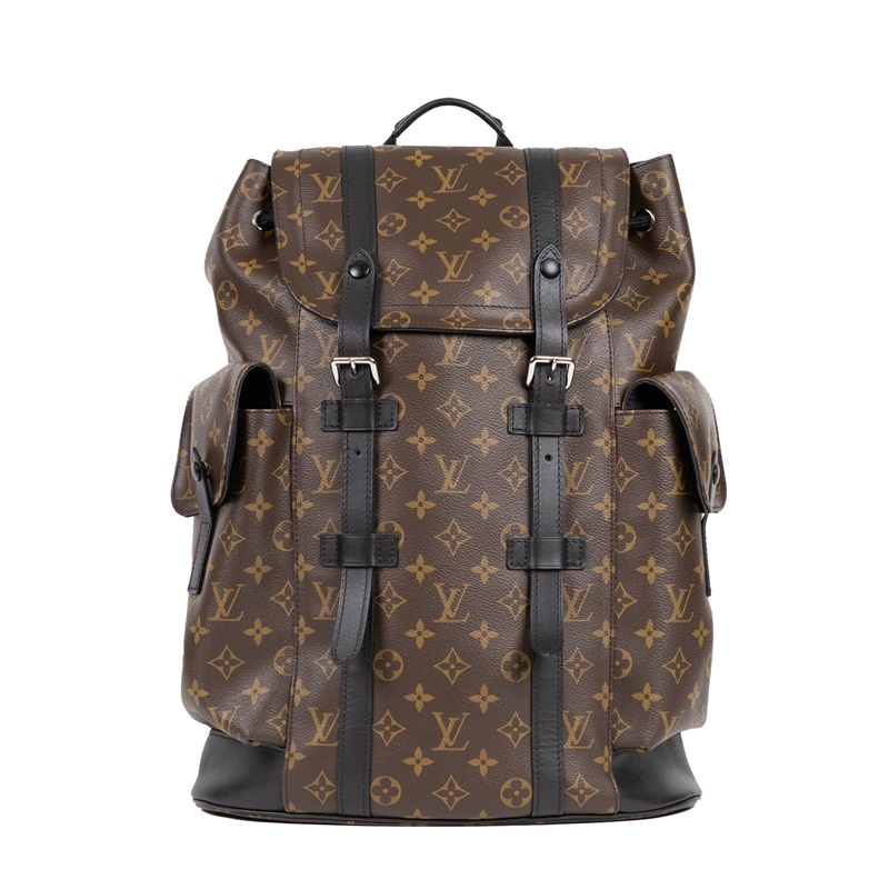 路易威登 LOUIS VUITTON Christopher MM 後背包 經典帆布 M43735 ☆原花CHRISTOPHER後背包 原廠盒子/防塵袋