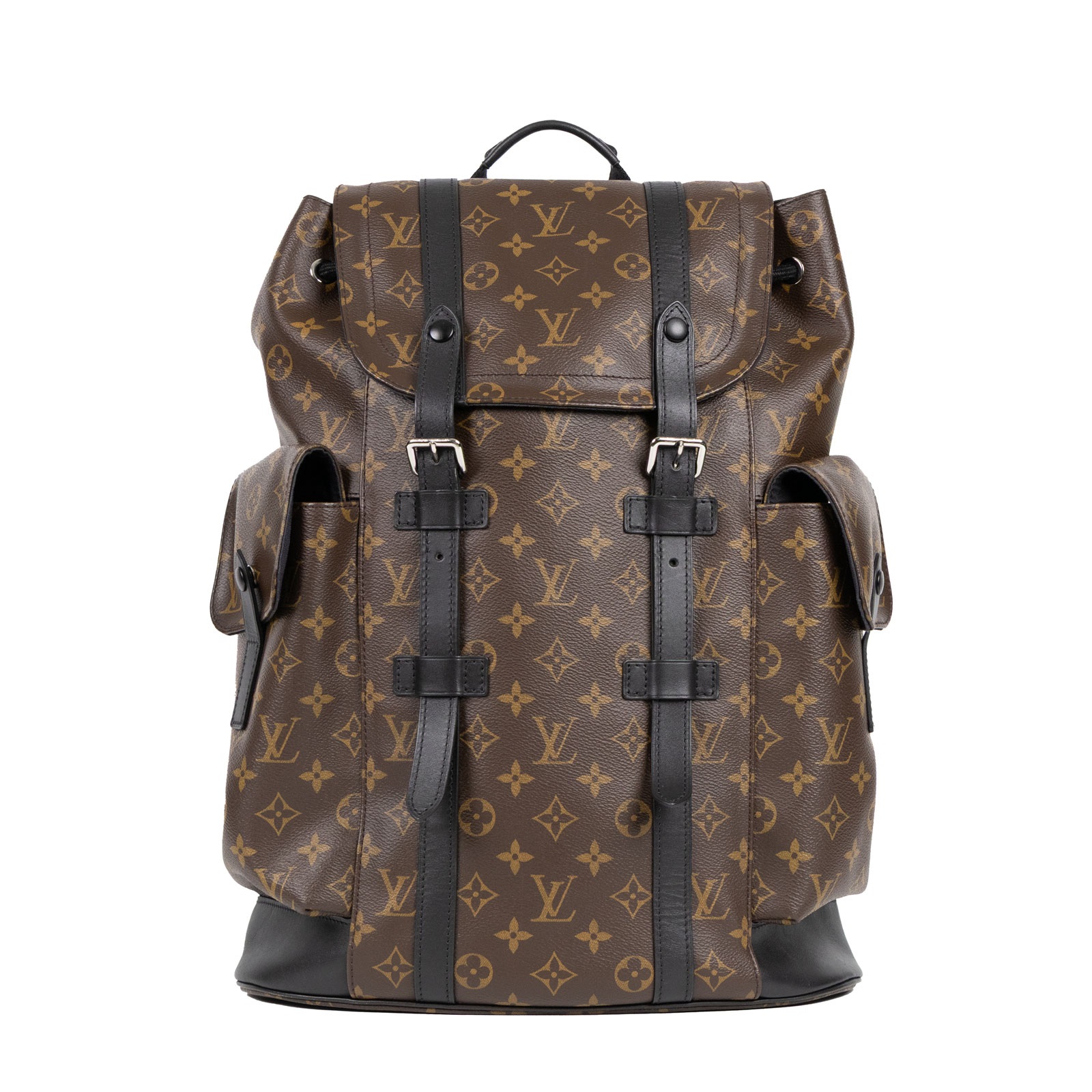 路易威登 LOUIS VUITTON Christopher MM 後背包 經典帆布 M43735 ☆原花CHRISTOPHER後背包 原廠盒子/防塵袋
