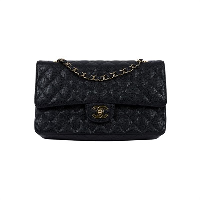 香奈兒 CHANEL CF 經典 11.12 口蓋包 A01112 11開黑金荔枝COCO25 原廠盒子/防塵袋/保證卡