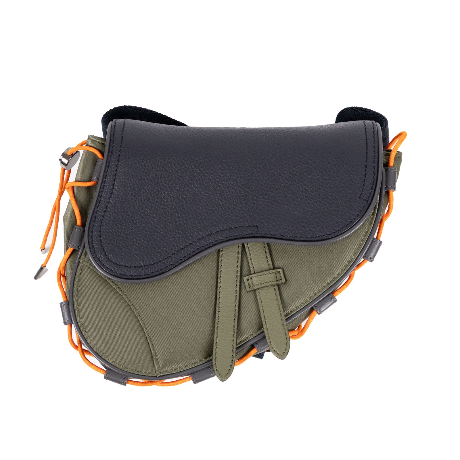 迪奧 CHRISTIAN DIOR Saddle Sacai 聯名 膠囊系列 馬鞍包 1ADCA374US 墨綠SADDLE SACAI肩背包 無附屬品