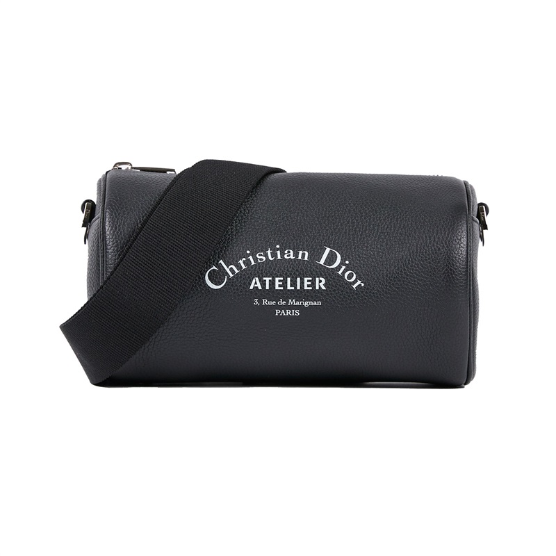 迪奧 CHRISTIAN DIOR Roller Bag 斜背包 滾筒包 1ATPO061XXX ROLLER 黑色圓筒包 小號 防塵袋/背帶/保證卡