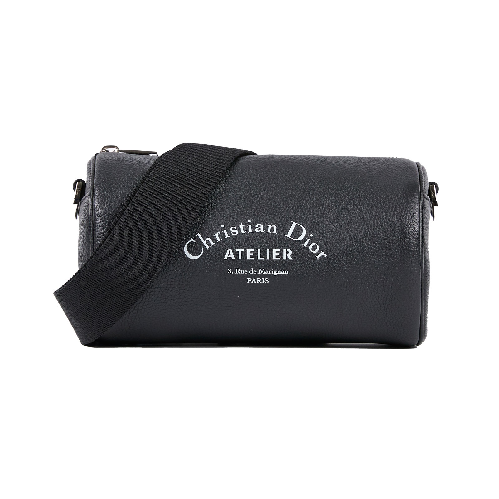 迪奧 CHRISTIAN DIOR Roller Bag 斜背包 滾筒包 1ATPO061XXX ROLLER 黑色圓筒包 小號 防塵袋/背帶/保證卡