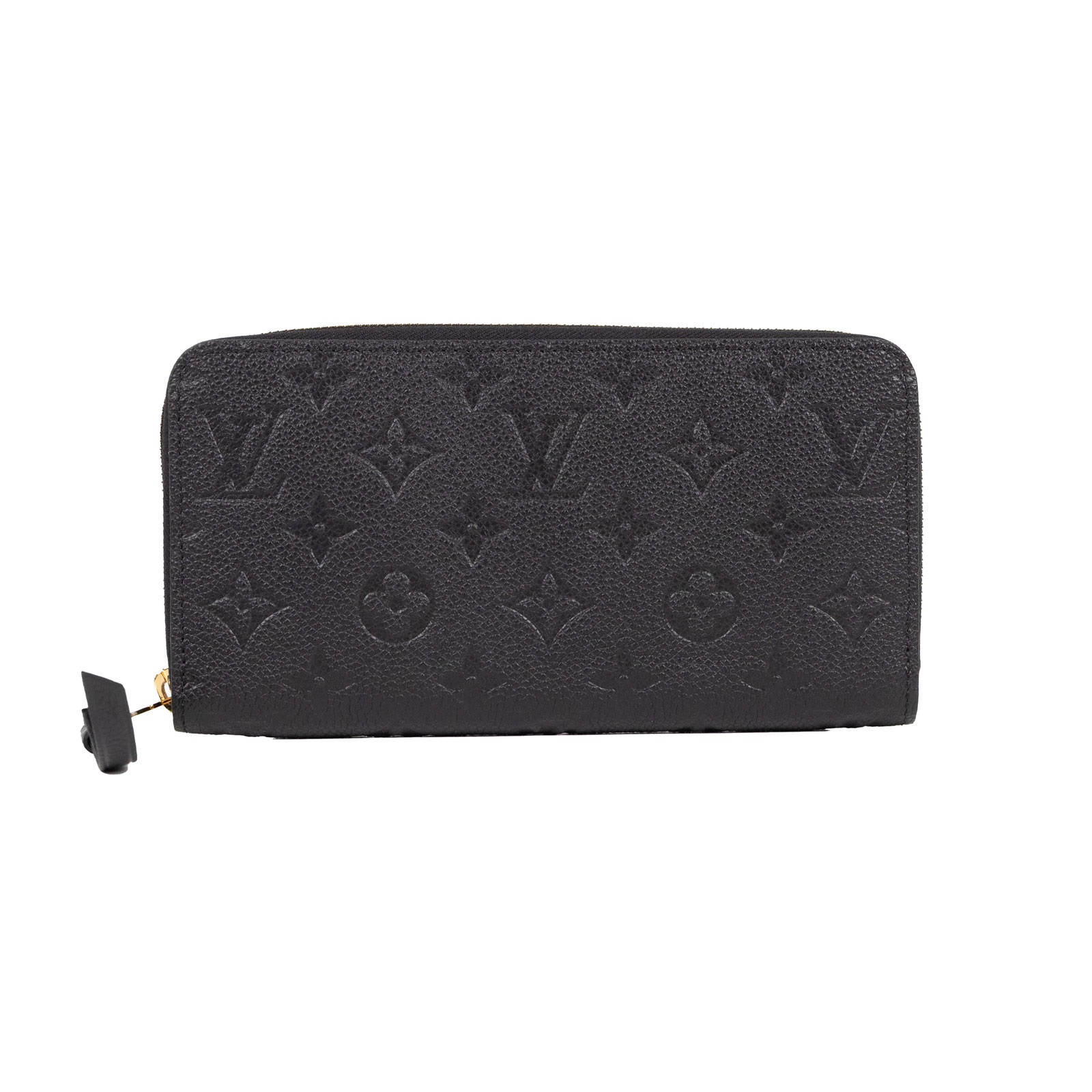 路易威登 LOUIS VUITTON 拉鏈錢包 壓花牛皮 黑色 M61864 晶片款 黑原花壓紋拉鍊長夾 原廠盒子/防塵袋/日本購買證明