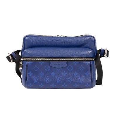 路易威登 LOUIS VUITTON Outdoor 郵差包 M30242 藍原花OUTDOOR PM 防塵袋/購買證明