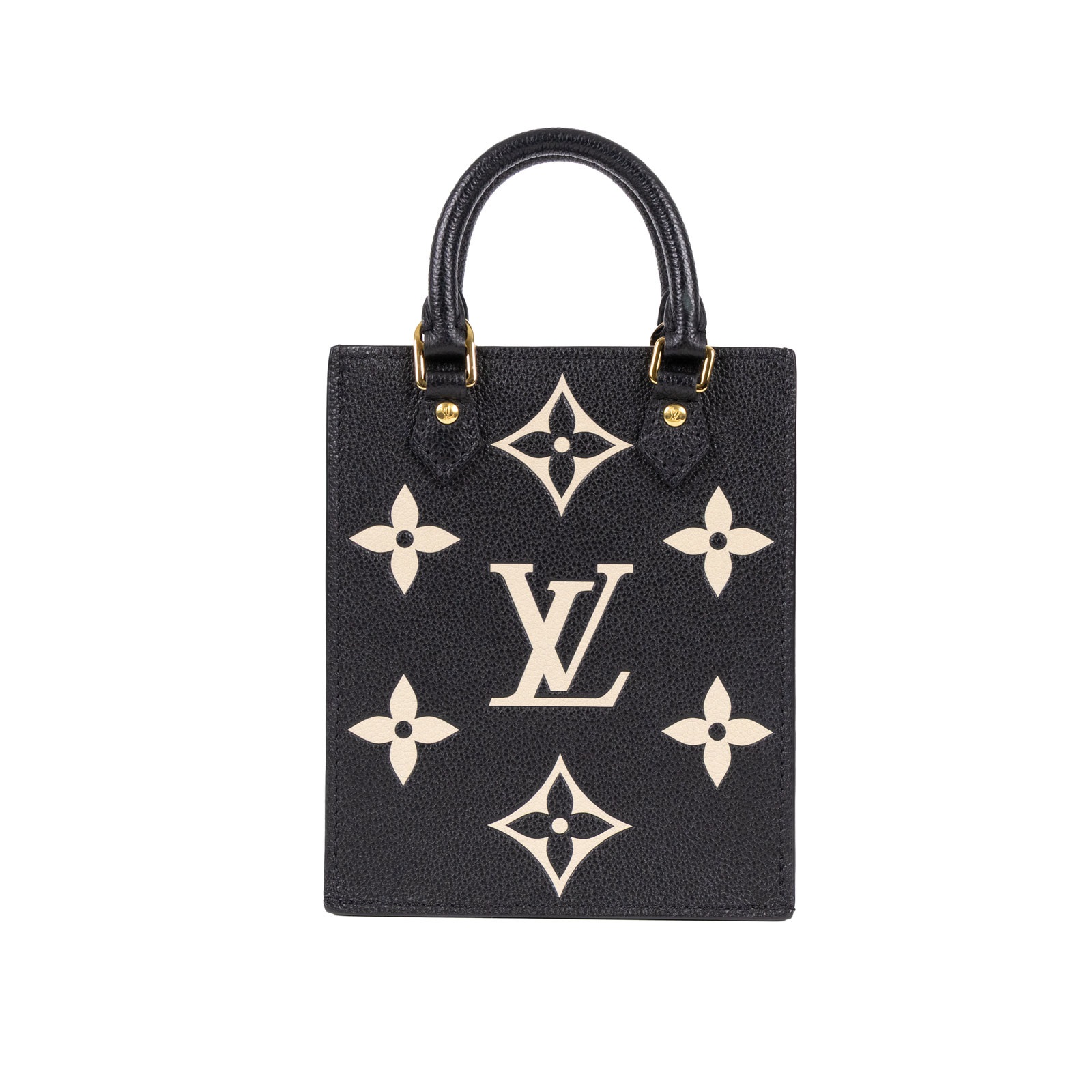 路易威登 LOUIS VUITTON Petit Sac Plat 斜背琴譜包 M57937 黑底白花PETIT SAC PLAT 原廠盒子/防塵袋