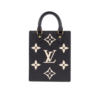 路易威登 LOUIS VUITTON Petit Sac Plat 斜背琴譜包 M57937 黑底白花PETIT SAC PLAT 原廠盒子/防塵袋