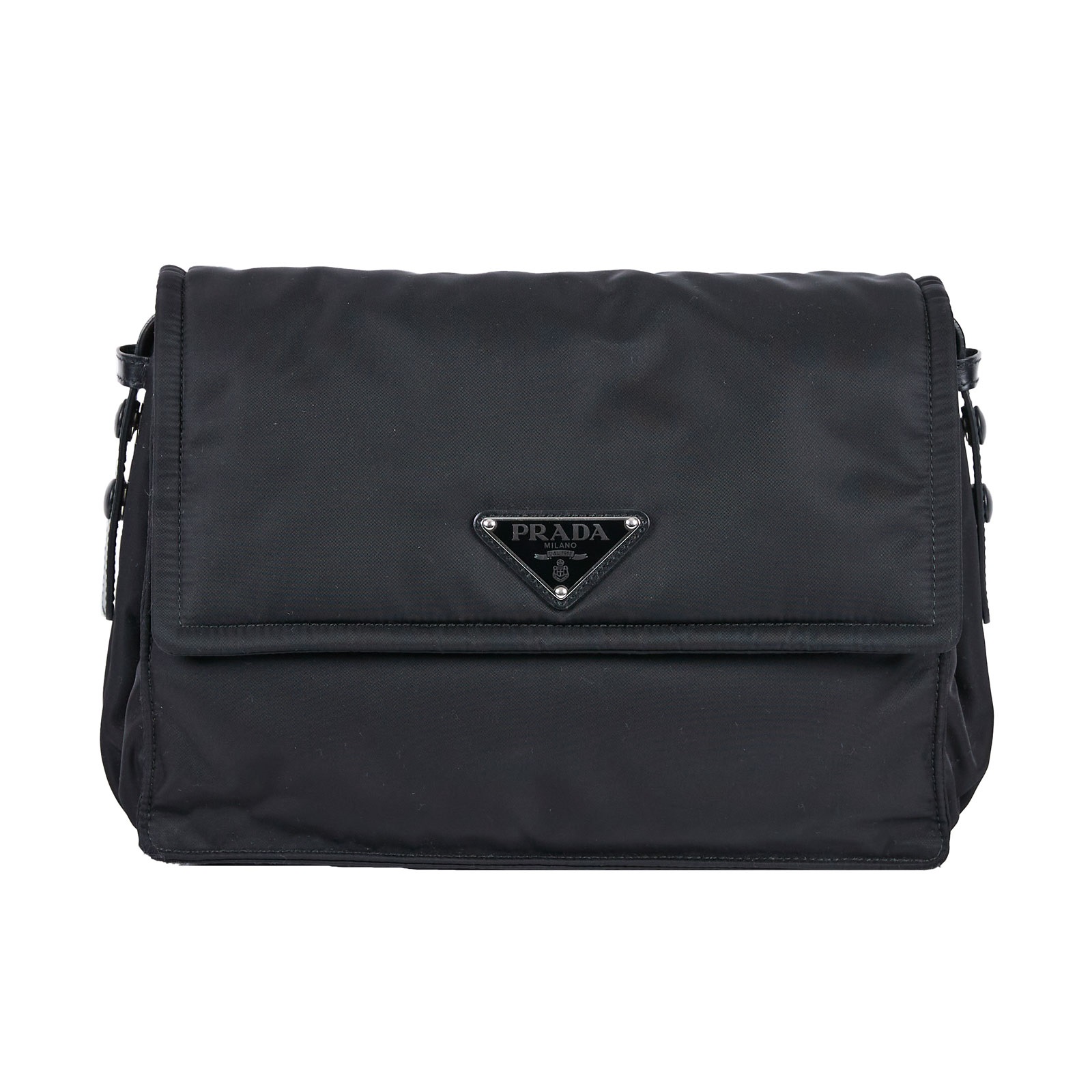 普拉達 PRADA Re-Nylon 夾棉 肩背袋 中型  1BD255_RDLN 黑Re-Nylon郵差包 防塵袋