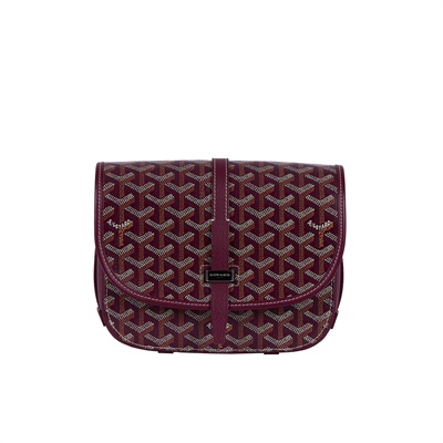 高雅德 GOYARD Belvédère PM 小型 馬鞍包 BELVE3PMLTY ☆酒紅色BELVEDERE斜背包 防塵袋