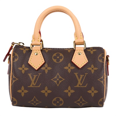 路易威登 LOUIS VUITTON Nano Speedy 原花 手提 肩背包 M81085 晶片款 原花NANO SPEEDY 防塵袋/日本購買證明