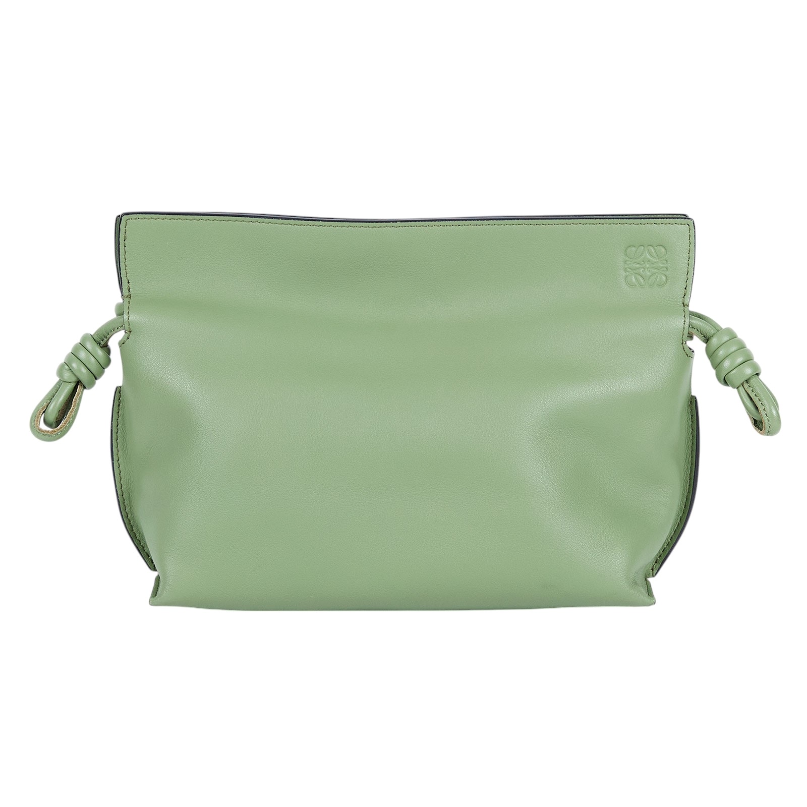 羅意威 LOEWE Mini Flamenco clutch 小牛皮 迷你 肩背包  淺綠FLAMENCO 無附屬品