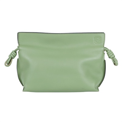 羅意威 LOEWE Mini Flamenco clutch 小牛皮 迷你 肩背包  淺綠FLAMENCO 無附屬品