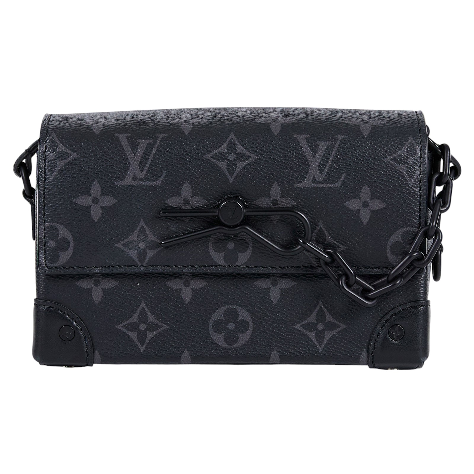 路易威登 LOUIS VUITTON Steamer 隨身錢包 肩背 M81783 晶片款 ☆黑原花STREAMER 原廠盒子/防塵袋